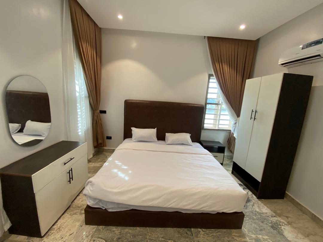 2 Bedroom Business Apartment bedroom with marble floor